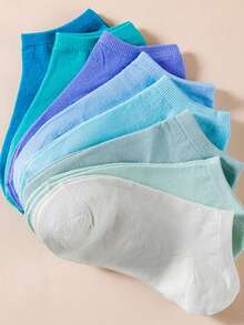 1/3/5/7/10/15 Pairs Random Women Comfortable Breathable Candy Color Ankle Socks - Multicolor - View 5
