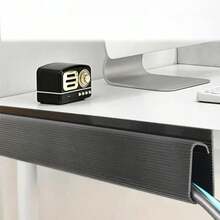 1pc 40cm/15.75in Under Desk Cable Management Tray, PVC Power Cord Concealer, Wire Organizer Duct - A - View 11
