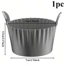 2/4 piezas Moldes de silicona para hornear en freidora de aire, Moldes para magdalenas, Moldes para tartaletas, Accesorios de cocina, Herramientas de hornear, Suministros DIY - Multicolor - Ver 13
