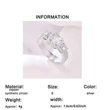 1 chiếc nhẫn nam đính đá Cubic Zirconia lấp lánh, sang trọng, thích hợp đeo hàng ngày, dự tiệc, đám cưới, làm quà tặng, kỷ niệm, ngày Valentine, Giáng sinh, năm mới và các dịp khác. - Bạc - Xem 7