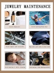 1件装不锈钢女士手链，饰有白色珠子和纹理鱼尾设计，适合日常佩戴、派对和海滩度假。 - 金黃色 - 查看 11