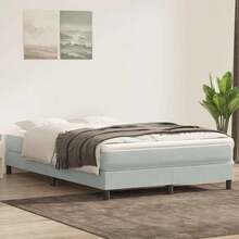 vidaXL Struttura letto a molle, letto imbottito per camera da letto, struttura letto con rete a doghe e gambe di supporto, letto singolo per camera da letto, velluto grigio chiaro 80x200cm - Grigio Chiaro - Visualizzare 17