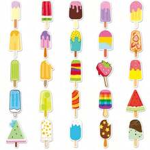 50 Popsicle Cartoon Graffiti Summer Style Fresh DIY Milk Tea Cup Mobile Phone Case Computer Waterproof Sticker - Multicolor - View 9