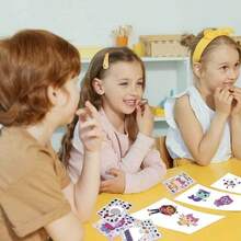 Gabby's Dollhouse 8pcs Kids DIY Face Puzzle Stickers Game, Cartoon Puzzle Educational Toys Gift - Multicolor - View 2