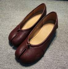 Women Flats - Burgundy - View 3