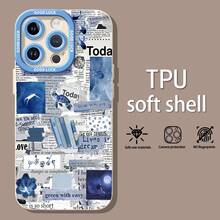 Estrellas de tortuga de collage azul sueñofunda de teléfono Fundas compatibles con ,Apple,VIVO,OPPO,,, y Honor.Fabricadas en silicona TPU,ofrecen protección contra golpes y caídas. - Blanco - Ver 3