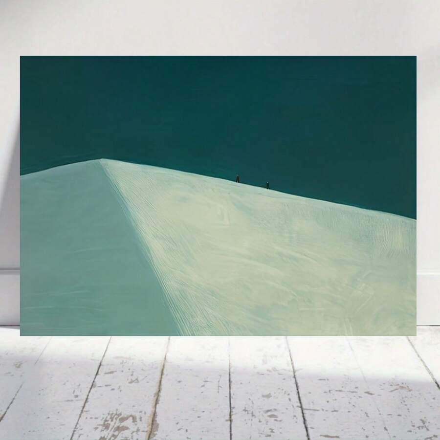 2D Plano, 1 pieza Escena de Invierno Enmarcada - Pintura Moderna en Lienzo Horizontal Envuelto Adecuada para Uso, Regalo de Boleto de Ascensor de Invierno, Decoración Navideña, Póster Colgante para Dormitorio, Oficina - Tinta en Marco de Lienzo, 2D Plano - Enmarcado - Ver 1