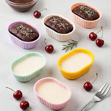 12个装硅胶椭圆形蛋糕模具，迷你玛芬和纸杯蛋糕烘焙托盘，适用于空气炸锅、微波炉、烤箱和洗碗机 - 查看 11