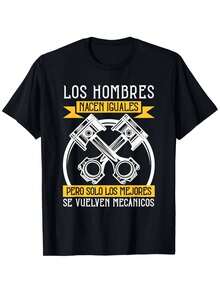 Original Father's Day T-Shirt, Car Mechanic, Men's Black T-Shirts, Funny Men's T-Shirts, Graphic T-Shirt With Phrases, Crew Neck, Casual T-Shirt, Polyester, Ideal Size S - 白色 - 查看 7