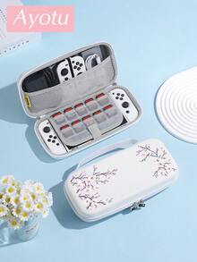 Ayotu Compatible With Switch/Switch OLED/Switch Lite Cherry Blossom Tree Pattern Game Console Shell And Accessories, The Package Includes A Protective Case, Storage Bag, Base Shell, Handle Protective Cover And Other Styles Of Accessories To Choose From. - Multicolor - View 13
