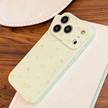 Kavenfort 刺绣绿黄玫瑰花卉夏季清新手机壳，适用于 16，也兼容 Apple 17 Pro Max、15、14。优雅软壳，仙女风，美丽甜美，少女心满满，韩版清新，小众，软妹风，ins风。 - 繡綠 - 查看 10