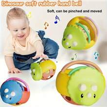 1 Peça Brinquedo de Chocalho para Bebê, Design de Dinossauro Colorido, Brinquedo Sensorial para Melhorar as Habilidades Motoras, Presente Ideal para Aniversários e Natal - Multicolorido - Visão 4