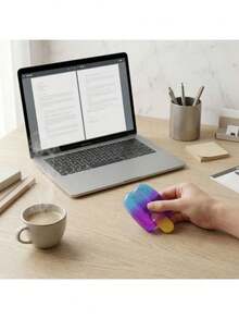 Mini Jelly Gradient Ice Cream Squeezing Toy, Ice Cream & Popsicle Squeeze Stress Relief Toy, Desk Decor Creative Gift For Friends And Classmates - Multicolor - View 8