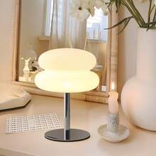 1pc Atmosphere Decor Night Light | LED Hamburger Desk Lamp | Atmosphere Night Light | Decorative Lighting | USB Powered | Touch Control | 3 Color Adjustable | Suitable For Room Decor, Bedroom, Living Room, Bedside Lamp, Sleep Companion - White - View 11