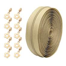 1 Set, (177inch/450cm) Nylon Zipper With 10pcs Flower Zipper Pulls, Suitable For Home Sewing DIY Replacement Zippers, Bags, Home Textiles, Clothing, Shoes And Other Accessories - 3NL+Qjhdp - View 11