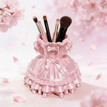1pc 3D Princess Dress Shaped Cute Desktop Storage Box, Pen Holder, Cosmetic & Decor Display - Multicolor - View 8