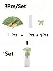 Bộ quạt cầm tay cưới 1/3/5/36/18/24/60 chiếc, kèm thiệp cảm ơn và túi quà, quạt cầm tay gấp màu xanh lá cây với túi voan và nơ, quà tặng cưới, quà tặng tự làm vui nhộn, trang trí nhà cửa, thích hợp làm quà tặng cô dâu, quà tặng phù dâu, vật dụng cần thiết cho ngày lễ, quà cưới, quà tặng ngày Nhà giáo, quà tặng tiệc độc thân, trang trí phòng, hoàn hảo cho các bữa tiệc, sự kiện và phụ kiện mùa hè. - xanh quân đội - Xem 15