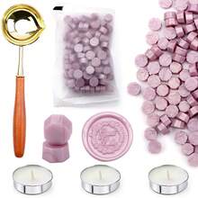 Wax Seal Wax Beads + Spoon + Candle Set, Suitable For Wax Seals, Vintage Decoration For Wedding Invitations, Envelopes, Letters, DIY Crafts, Gift Packaging - Set TZ1169 - View 5
