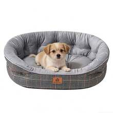 1pc Warm Plush Dog Cat Bed, Soft Round Pet Sofa For Small Medium Dogs Cats, Washable Puppy Kitten Cushion Bed For Sleeping, Portable Pet Nest For Travel Home Comfortable Dog Cat Mat For Indoor Outdoor Use - Multicolor - View 10