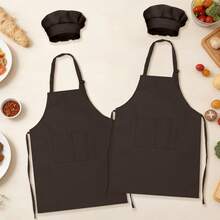 Set de 2 piezas Delantal y gorro de chef para niños, delantal infantil ajustable con 2 bolsillos para niños y niñas, adecuado para cocinar, aula, hornear, pintar, manualidades, BBQ y otras actividades, DIY, fiesta, edades 6-13 - Multicolor - Ver 13