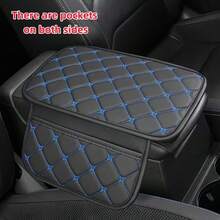 Almofada de apoio de braço para carro com estampa de pentagrama (1 Peça), disponível nas versões com e sem compartimento duplo, em Pu, ideal para guardar documentos, 30,5 cm x 20,3 cm, acessório para interior de carro. - Sem bolsos - Ver 4