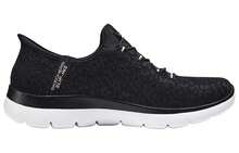 Skechers Hands Free Slip Ins Cushioning Abrasion Resistant Breathable Low Top Running Shoes Women's Black Black - Black - View 2