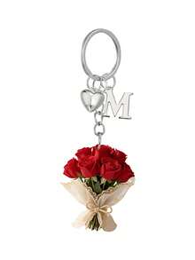 Elegant 2d Flat Acrylic Rose Bouquet,Lightweight Flower Ring, Letter Heart Pendant, Valentine's Day Flower Bouquet Pendant,Fun Ornament, Backpack Accessory, Fashion Pendant, Home Decoration, For Car Decorations And Charms, Headphone Charms, Bag Charms, Accessory Gift, Perfect Gift For Family And Friends, Mother's Day, Valentine's Day Gifts, Birthday Gifts, Party Gifts, Anniversary Gifts, Wedding Gifts - Multicolor - View 20