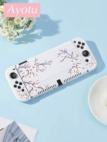 Ayotu Compatible With Switch/Switch OLED/Switch Lite Cherry Blossom Tree Pattern Game Console Shell And Accessories, The Package Includes A Protective Case, Storage Bag, Base Shell, Handle Protective Cover And Other Styles Of Accessories To Choose From. - Multicolor - View 18