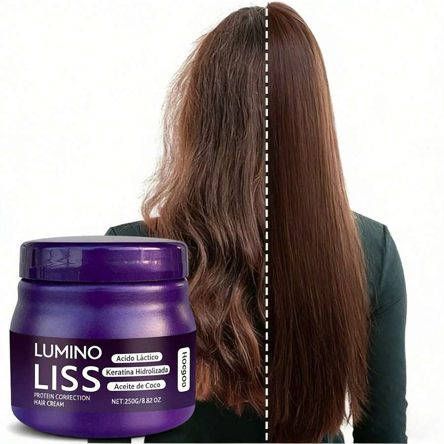Hoegoa Keratin Hair Mask Contains A Variety Of Natural Plant Oils And Moisturizing Ingredients, Providing Deep Nourishment For Dry And Frizzy Hair, Making Hair Softer, Smoother, And Full Of Luster - Purple - View 1