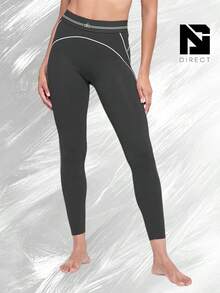 Airbrush High-Waist 7/8 Heart Throb Legging - 無菸煤色/白色 - 查看 1