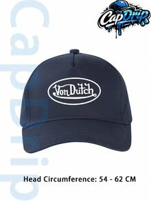 Black 1pc Unisex Von-Dutchs Print Baseball Cap, Hat, Curved Brim, Dad Cap.Suitable Daily Use And Outdoor Activities.Outdoor Adjustable Cap.Spring-Summer Travel, Tourism, Beach Vacation Hat. - Black 2 - View 11