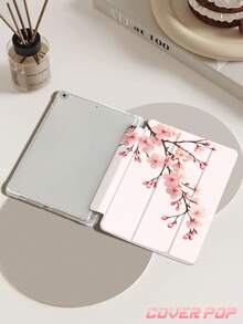 桃花樱花图案平板电脑保护套，适用于 iPad Air 8 2026（11/13 英寸）、iPad Pro 9.7/10.2/10.5/10.9/12.9 英寸、Galaxy Tab S6 Lite 10.4 英寸、Kindle Paperwhite 第 12 代 2024、Kindle（第 11 代）2022，柔软防震，智能支架/自动唤醒/睡眠功能，绝佳节日礼物 - 彩色 - 查看 4