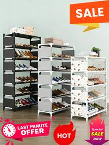 5-Tier Space Saving Shoe Rack Organizer For Entryway Closet Bedroom, Easy To Assemble Sturdy Shoe Storage Shelf, Dust-Proof Waterproof Shoe Stand, Compact Home Shoe Cabinet, Modern Shoe Display Rack For Sneakers Boots Heels, Versatile Shoe Holder Shelving Unit - View 5