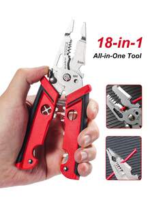 Kìm điện đa năng 18 trong 1, kìm tuốt dây, kìm bấm đầu dây, dụng cụ chuyên nghiệp cho thợ điện, dụng cụ tất cả trong một. - A - Xem 10