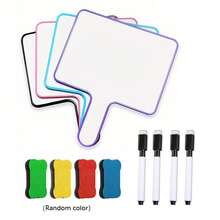 hoojojo 1/4pcs Double-Sided Whiteboard, Drawing Board, Writing Board, Message Board, Handheld Whiteboard, Available In 4 Colors, Suitable For Office, Classroom, Competition, Home, Meeting - Multicolor - View 15