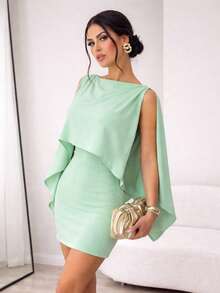 Evening Wedding Party Dress And Blouse Set - 淺綠色 - 查看 3