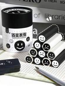 6/12个装苹果派对可爱卡通六角橡皮擦，六角形设计，易于抓握，不易从桌面上滚落，柔软耐用，适合日常使用，学生适用。 - Eraser - 查看 7