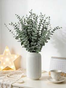 70pcs Artificial Eucalyptus Branches, Fake Eucalyptus Stems For Wedding Bouquets, Home Decor, Spring & Summer Decoration - Green - View 1