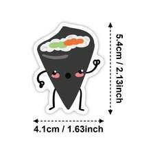 50PCS Sushi Stickers, Japanese Food Themed Decals, Waterproof Vinyl Stickers For Water Bottles, Laptops, Scrapbooking, Luggage, Journaling, DIY Crafts, Aesthetic Kawaii Stickers, Gift For Sushi Lovers And Food Enthusiasts - Multicolor - View 6