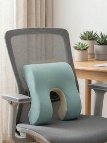 1 Peça Travesseiro Multifuncional Azul para Soneca no Escritório (Design Ergonômico em Forma de L) - Travesseiro de Espuma de Memória Ergonômico, Adequado para Trabalhadores de Escritório, Estudantes e Usuários de Home Office, Aplicável para Soneca, Almofada de Cadeira e Suporte de Pescoço - Multicolorido - Visão 5