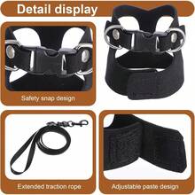 3 Pack Bearded Harness And Leash Set, Adjustable Nylon Bearded Accessories With 3 Sizes Vests, 6.56ft Lead Reptile Training & Walking Accessories(Black) - Brown - View 8