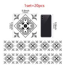 OUTANA PVC自粘瓷砖贴纸,无需工具即可移除,安装和清洁方便,适用于浴室、卧室、厨房、书房、客厅、玄关、电视背景墙、橱柜、出租房、度假屋等。 - 多款 - 查看 18
