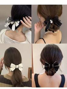 1/2/3/4 chiếc kẹp tóc nơ lưới thời trang hình quả chuối, phụ kiện tóc đuôi ngựa cho nữ, thích hợp cho tiệc tùng, hàng ngày, du lịch, làm quà tặng, đi học, thanh lịch, đại học, nơ, dễ thương, phụ kiện đội đầu, kẹp tóc - Nhiều màu - Xem 13