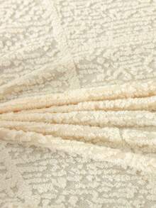 1件加厚提花无扶手椅套，可拆卸弹力全包覆式低背沙发套，适用于单人沙发 - 米色 - 查看 6