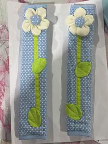 2pcs Floral Pattern Refrigerator Handle Dust Cover, Cute Floral Fabric Refrigerator Handle Protector, Suitable For Refrigerator, Cabinet, Wardrobe, Oven And Other Scenarios, Applicable To Kitchen, Bedroom And Other Scenes, Refrigerator Door Handle Cover, Refrigerator Handle Sleeve - Multicolor - View 13