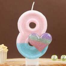 Nến số hình trái tim màu hồng và xanh dương từ 0-9, thích hợp cho tiệc sinh nhật, tiệc sinh nhật lần thứ nhất, tiệc theo chủ đề, kỷ niệm. - Nhiều màu - Xem 16