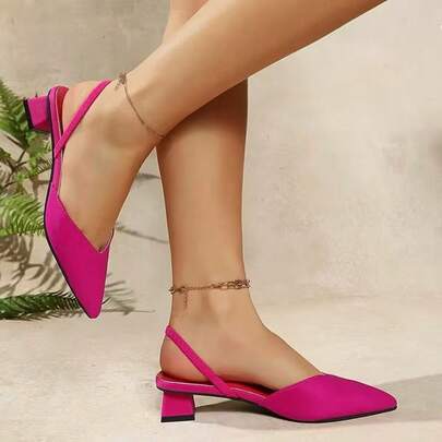 Giày cao gót mũi nhọn đế mềm thoải mái dành cho nữ, kiểu dáng thanh lịch, thích hợp cho hoạt động ngoài trời, mẫu mới mùa hè.