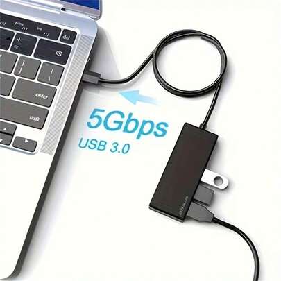 Bộ chia USB 3.0 4 cổng - Bộ chuyển đổi mở rộng di động dành cho máy tính để bàn, máy tính xách tay, ổ USB và nhiều thiết bị khác.