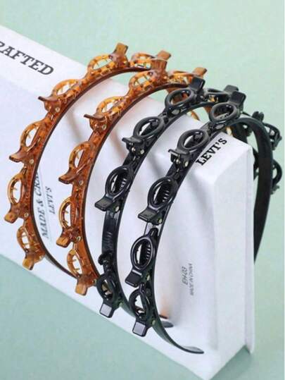 4 chiếc băng đô tết rỗng kiểu Hàn Quốc mới, kẹp tóc tết kiểu thả lỏng, kẹp tóc mái, phụ kiện tóc, băng đô cài đầu, phụ kiện nữ, phụ kiện tóc nữ, dụng cụ làm tóc, phụ kiện làm đẹp, phụ kiện tóc xoăn cho nữ, mùa thu, du lịch, dụng cụ làm tóc, phụ kiện nữ, đồ dùng tóc, mùa thu