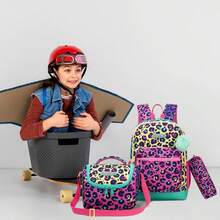 3pcs/Set Kids Backpack Set Includes Cute Star & Polka Dot Print Backpack, Crossbody Bag And Pencil Case, Lightweight School Bag Gift For Girls - Girls School Bag SET - View 5